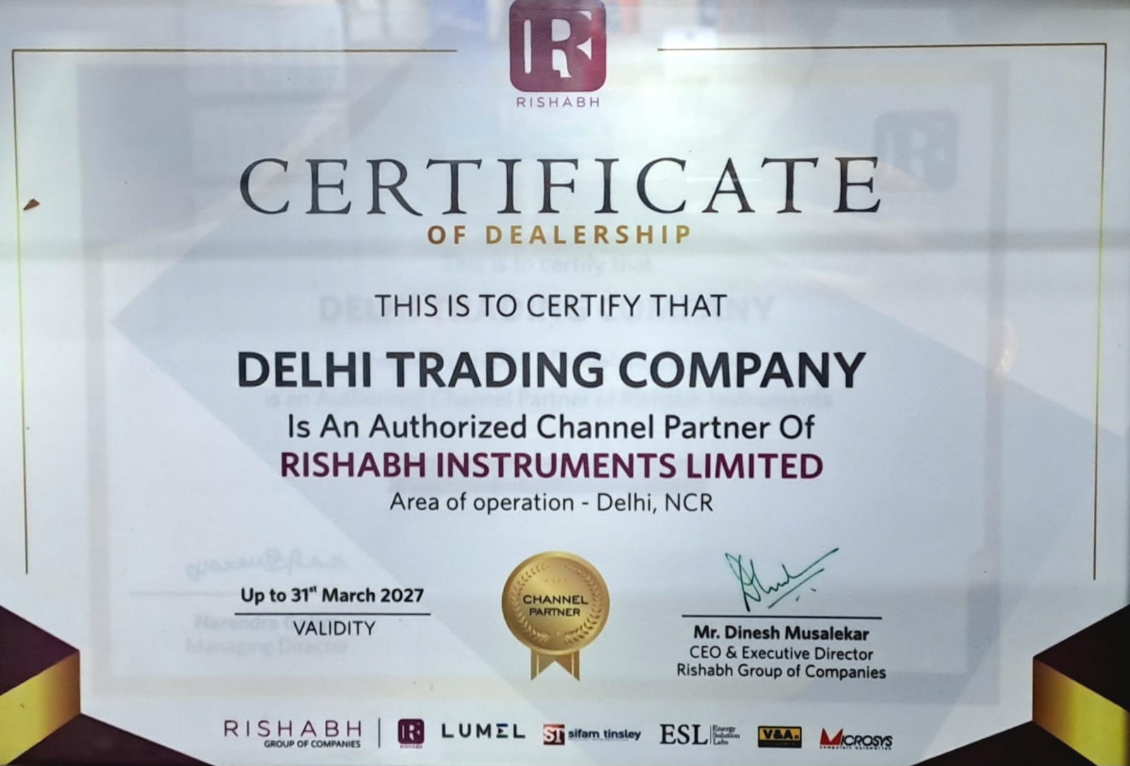 Rishabh Certificate